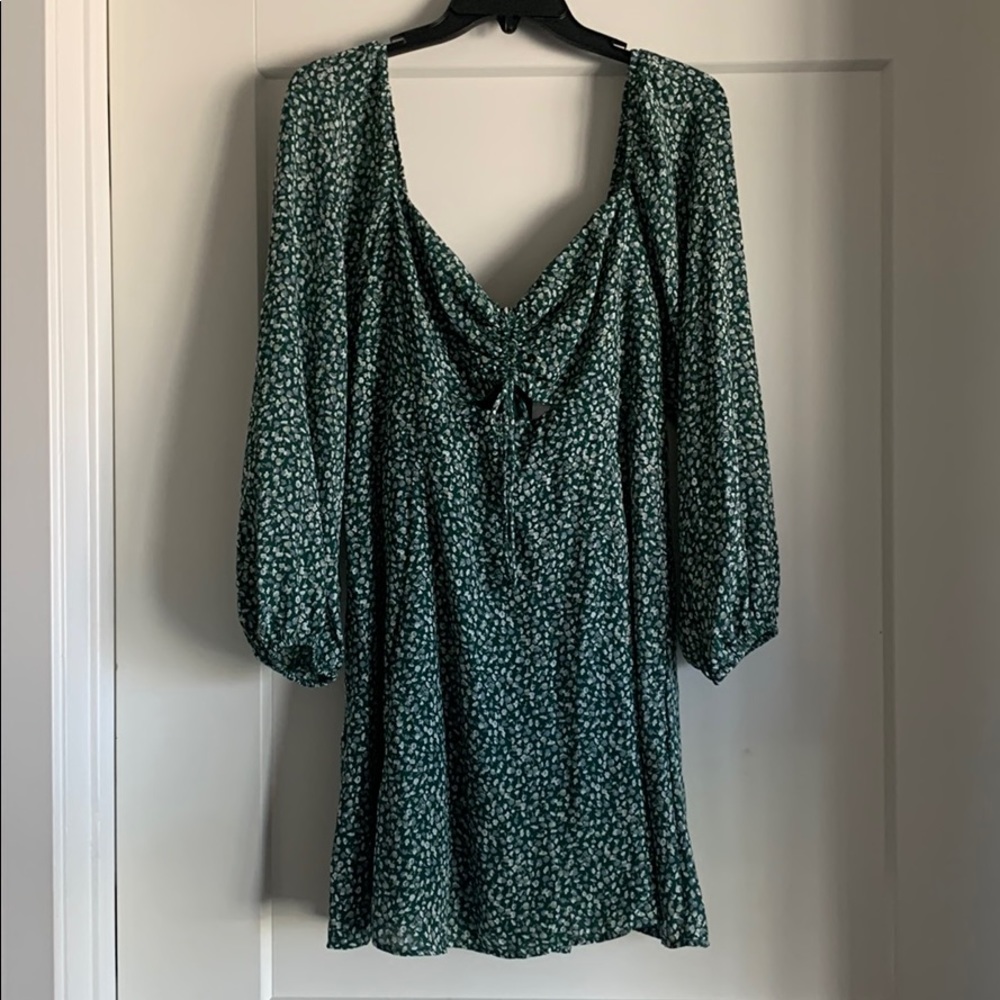 Abercrombie cinch front cut out mini dress NWT